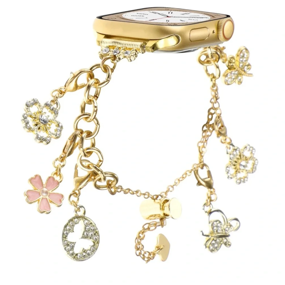 NEW Gold Apple Watch Band with Charms